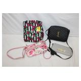 Group of four Ladies Purses, Jucicy, Saint Laurent