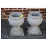 Pair of Stone 16' Planters 12' dia
