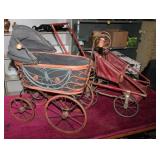 2 Antique Baby Doll Strollers (1) 1904/1905 Allwin