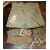 2pc WWII US First Aide Kit (1) w/ bandage, (1)