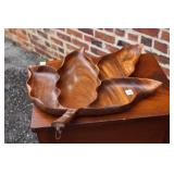 Signed Vintage Monkey Pod Server 25' long in leaf