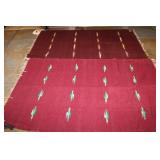 2pc 42' x 77' Burgundy Thunder Bird Handwoven