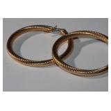 44mm Hoop Earrings14kt Gold Marked JCM