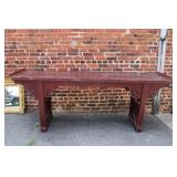Antique 19th century chinese red painted carved