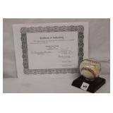 Jim Bunning w/ certificate in person