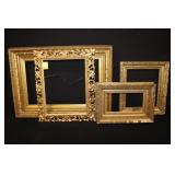 4pc Antique gilt frames all have some damage