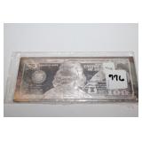 4 troy ounce .999 fine silver Franklin $100 bill