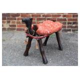 Vintage 1950's Camel saddle stool/footstool