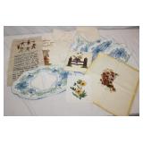 Vintage embroidered doilies, needlepoint lot,