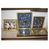 5 Shadow Boxes filled with Cat Broches