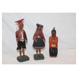 3pcs Peruvian Folk Art Hand Carved