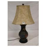 Mid century Chinese Cloisonne style bronze lamp