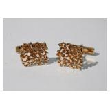 Pair of 14kt yellow gold Geometric Cuff Links