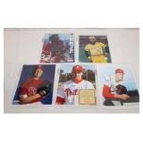 5pcs Signed Baseball Pictures, Bill Madlock, Jim