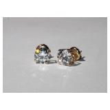 14kt gold 3.05ctw Laboratory Grown Diamond Stud
