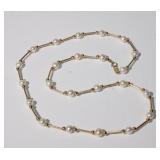 14kt yellow gold & Pearl Necklace Mexico