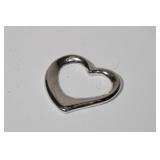 14kt white gold Heart Pendant approx 1.25'wide