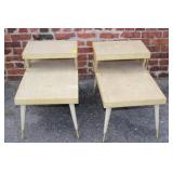 Pair of Vintage Step Back Tables