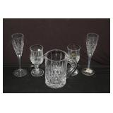 5pcs Waterford Crystal, 2pcs Sinead Champagne