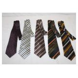 5 Designer Ties inc. Girogio Armani,