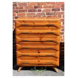Mid Century Shockey Lexington, NC Sculptured Pine