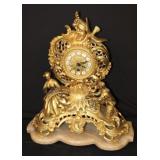 Ornated Gold Gilted French Mantel w/ German