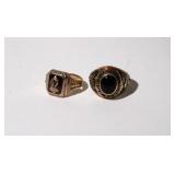 2pc Gold Rings; 5 grams, 14kt 'Fairview',