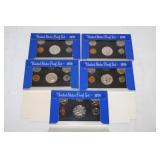 5 - 1970 US Proof Sets, each includes 40% Silver