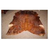 Brindle Brazilian Cowhide Rug approx 76' w/ some