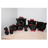 Shafford: 8 items inc. 2 Canisters, spoon rest,