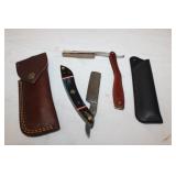 2pc Damacus Steel Custom Straight Razor