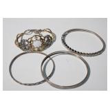 4 - .925 Sterling Bracelets of various styles (1)
