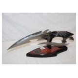 Gil Hibben Knife 'Scorpion' 2001 w/ stand 16' long