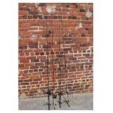 4pc rod/reels; Kepsel reel, lew childre,