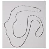 32.25' white gold Rope Necklace 4.13 grams total