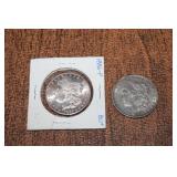2 Morgan Silver Dollars; 1886 BUT, 1879