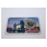 1999 One Ounce Fine Silver 2  pound Britannia