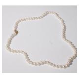 18' Pearl Necklace w/ 14kt yellow gold clasp