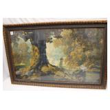 Maxfield Parrish 'Dreaming' Vintage Lithograph