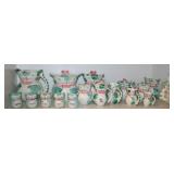L&M Porcelain Green & White Ware, 20 items