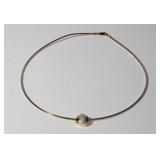 18kt over Sterling Silver Diamond Accent Choker