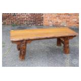 Rustic 22' + x63'  x24' Natural Wood Bench