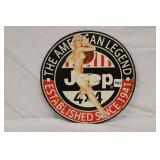 Vintage Jeep 4x4 11.75' Sign