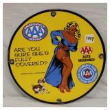 Vintage AAA Southern California 11.5' Metal Sign