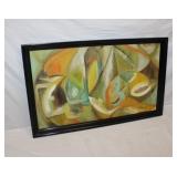 Original Oil on Canvas ca 1962 Abstract signed