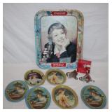 Group of Coca Cola Collectibles including beverage