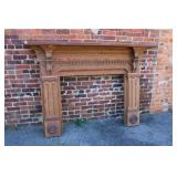 Antique Eastlake pine Mantle