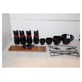 Wired head hanging spice jars; very rare.