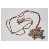 Elephant Necklace with Crystals
