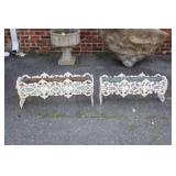 Pair of Antique Cast Iron Planters